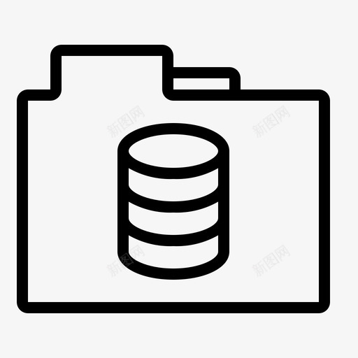 文件夹数据库服务器存储图标svg_新图网 https://ixintu.com 大纲 存储 数据 数据库 文件夹 服务器 网络