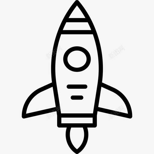 火箭航空38直线型图标svg_新图网 https://ixintu.com 火箭 直线 线型 航空