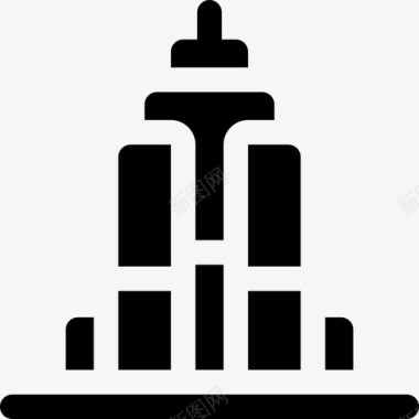 帝国大厦地标和纪念碑25座满座图标图标
