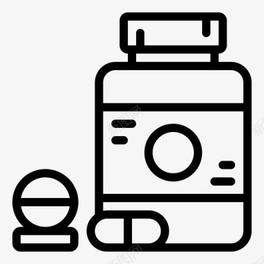 补充剂瓶子药物图标图标