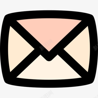 电子邮件通讯180线颜色图标图标