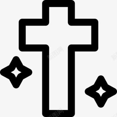 基督徒十字架复活节图标图标