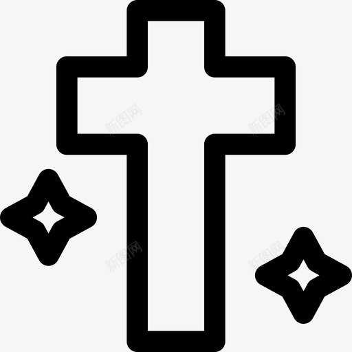 基督徒十字架复活节图标svg_新图网 https://ixintu.com 十字架 圣洁 基督徒 复活节 耶稣