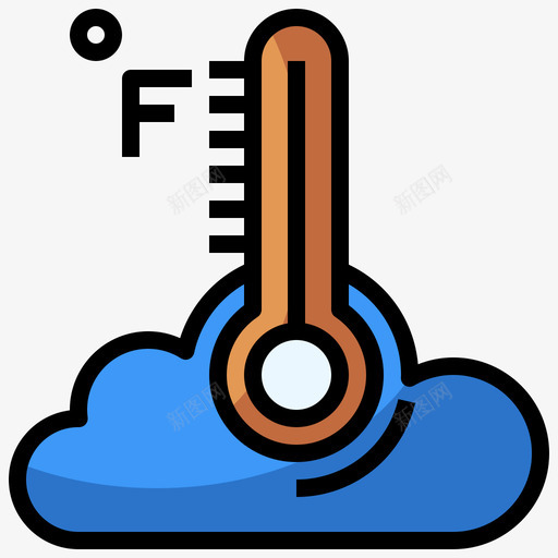 华氏温度249天气线性颜色图标svg_新图网 https://ixintu.com 249天气 华氏 温度 线性 颜色