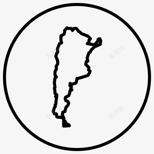 阿根廷地图布宜诺斯艾利斯国家图标svg_新图网 https://ixintu.com 南美洲 国家 地图 布宜诺斯艾利斯 阿根廷