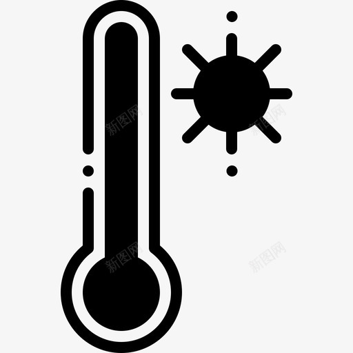 温度计天气240填充图标svg_新图网 https://ixintu.com 填充 天气 温度计