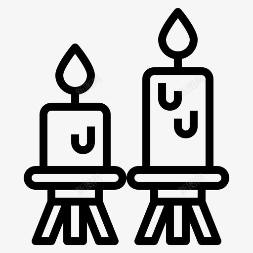 蜡烛冬季82直线型图标svg_新图网 https://ixintu.com 冬季 直线 线型 蜡烛