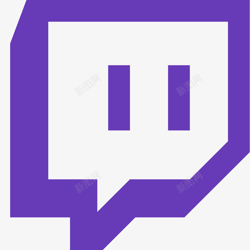 Twitch社交标志3扁平图标svg_新图网 https://ixintu.com Twitch 扁平 标志 社交