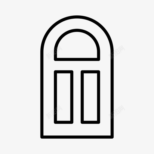 拱门建筑门图标svg_新图网 https://ixintu.com 家具 建筑 拱门