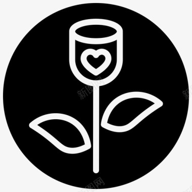 玫瑰爱情花朵图标图标
