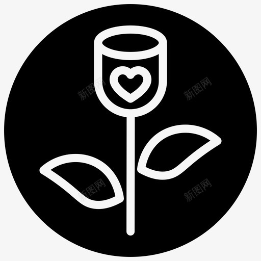 玫瑰爱情花朵图标svg_新图网 https://ixintu.com 2圈 情人节 爱情 玫瑰 礼物 花朵