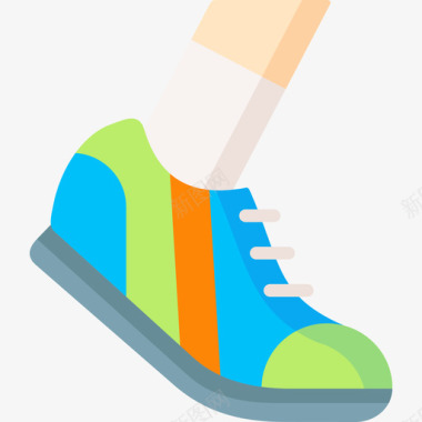 跑鞋运动123平底鞋图标图标