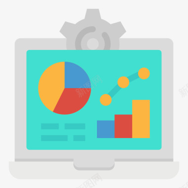 报告计算机60扁平图标图标