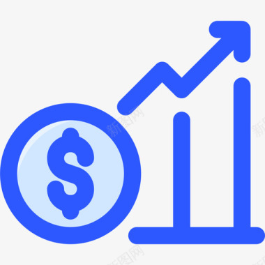 货币增长支付金融蓝色图标图标
