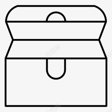 柜子盒子封闭式图标图标