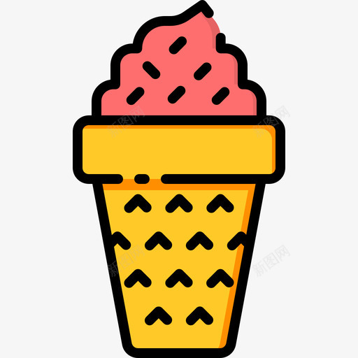 冰淇淋82春季线性颜色图标svg_新图网 https://ixintu.com 冰淇淋 春季 线性 颜色