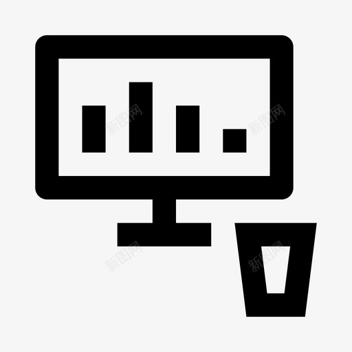 报表图表监视器图标svg_新图网 https://ixintu.com 业务 图表 报表 监视器 统计