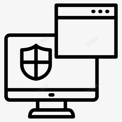 安全浏览器lcd保护图标svg_新图网 https://ixintu.com 64像素 lcd 互联网 保护 安全 安全线 标志 标志符 浏览器 符号 网页
