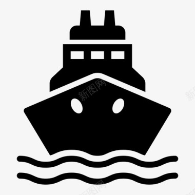 船舶船邮轮图标图标
