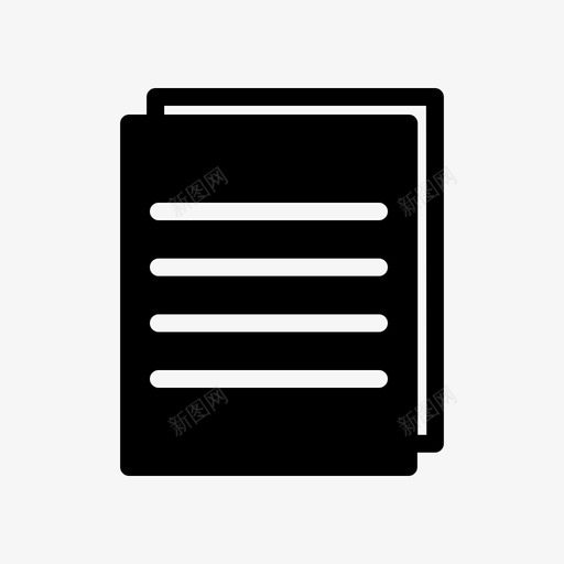 书文件纸张图标svg_新图网 https://ixintu.com 休假 写作 文件 纸张