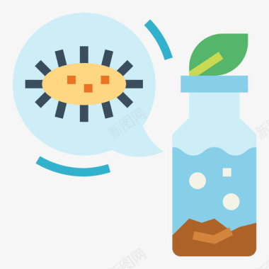 细菌生态生物2扁平图标图标