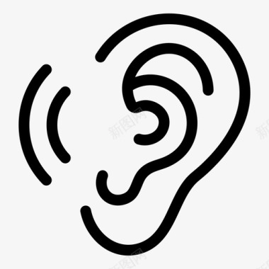 耳朵交流聋哑图标图标