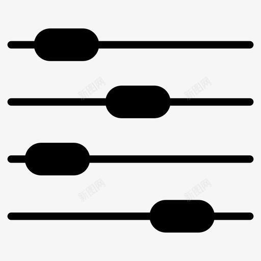 滑块调整按钮图标svg_新图网 https://ixintu.com 基本 字形 按钮 控制 混音 滑块 设置 调整