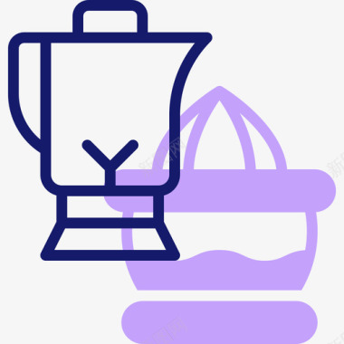榨汁机厨房129线性颜色图标图标
