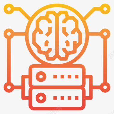 人工智能大数据66梯度图标图标