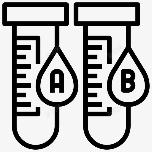 试管献血50直系图标svg_新图网 https://ixintu.com 献血 直系 试管