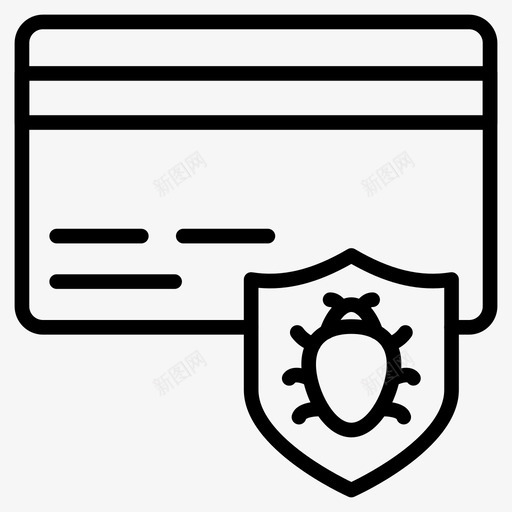 安全恶意软件卡信用卡图标svg_新图网 https://ixintu.com 64像素 互联网 信用卡 字形 安全 安全线 恶意 支付 软件