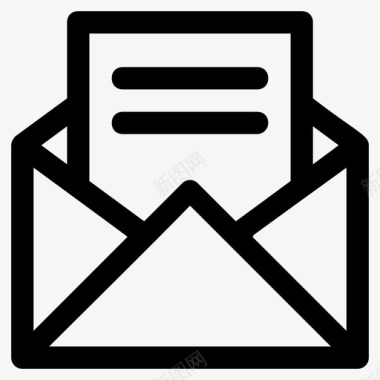 打开信封电子邮件信封信件通信图标图标