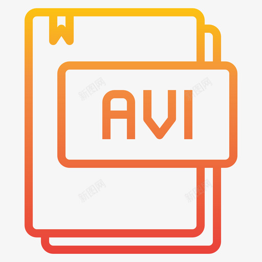 Avi文件类型19渐变图标svg_新图网 https://ixintu.com Avi 文件 渐变 类型