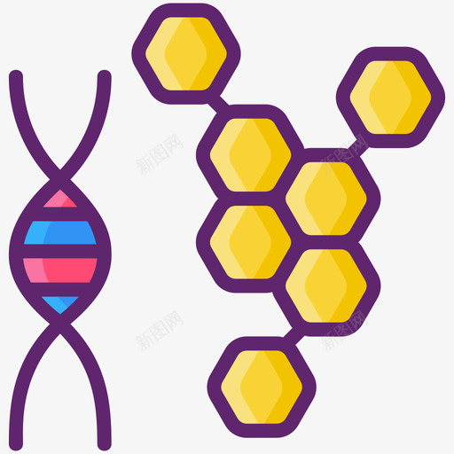 生物学在线教育29线颜色图标svg_新图网 https://ixintu.com 在线教育 生物学 颜色