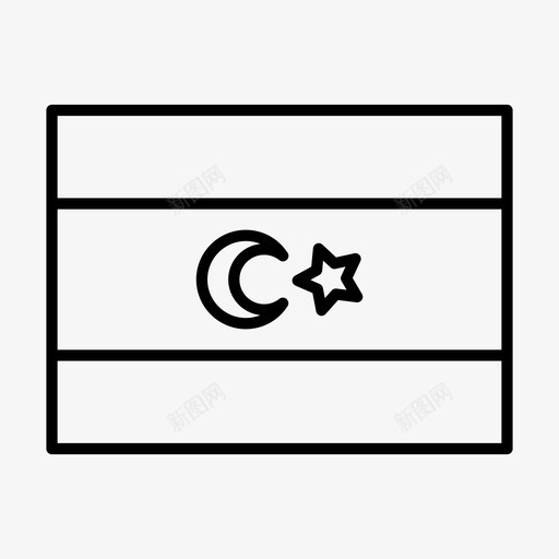 利比亚国旗国家国旗图标svg_新图网 https://ixintu.com 世界 利比亚 国家 国旗