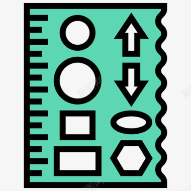 文具颜色直尺117图标图标