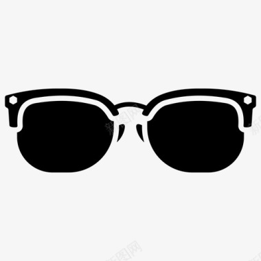 眼镜双焦点太阳镜图标图标