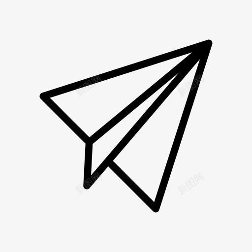 发送方向消息图标svg_新图网 https://ixintu.com 发送 图标 字形 导航 平面 方向 消息 纸张 网络 通信线路