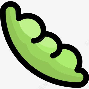 绿豆健康食品40线色图标图标