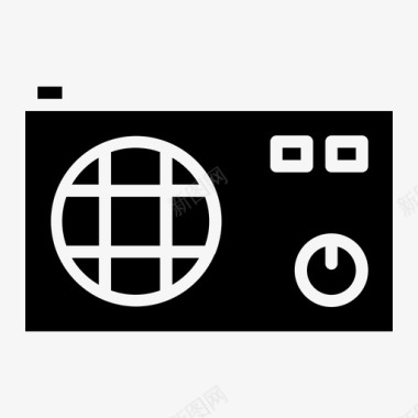 收音机天线经典型图标图标
