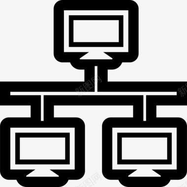 计算机网络连接局域网图标图标