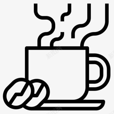 意式浓缩咖啡126号咖啡厅轮廓图标图标