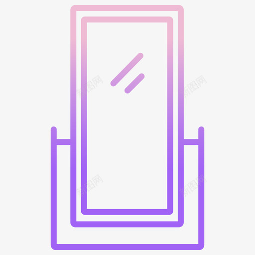 镜子家具装饰2轮廓渐变图标svg_新图网 https://ixintu.com 家具 渐变 装饰 轮廓 镜子