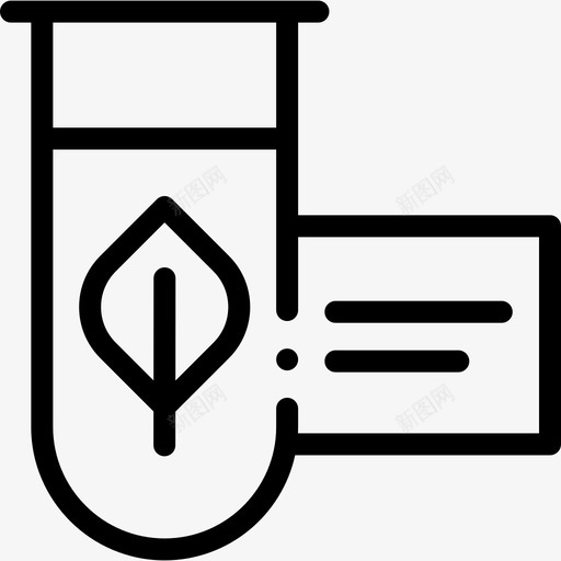 叶生物学18线状图标svg_新图网 https://ixintu.com 生物学 线状
