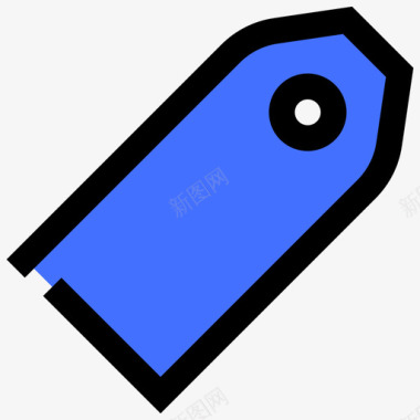 标签信使1蓝色图标图标