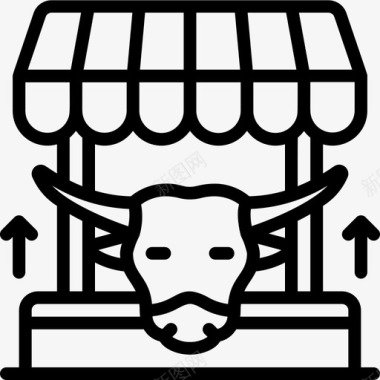 牛市投资69线性图标图标