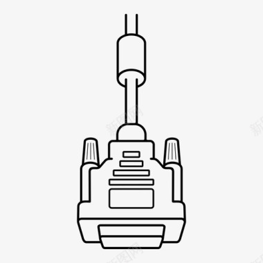 dvi单链路电缆数字显示器图标图标