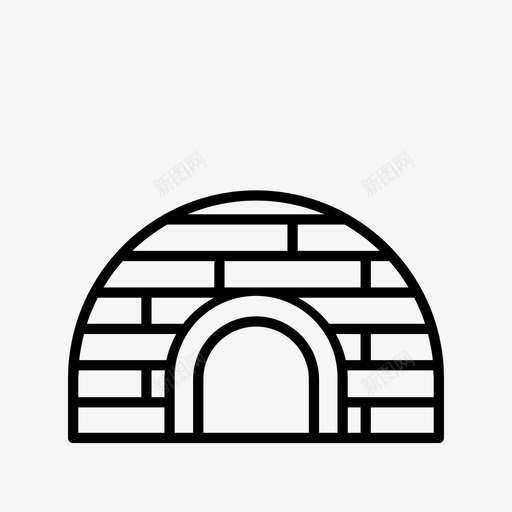 冰屋寒冷爱斯基摩人图标svg_新图网 https://ixintu.com 冰屋 寒冷 建筑物 房子 爱斯基摩人