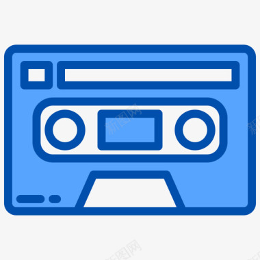 音乐磁带摇滚音乐3蓝色图标图标