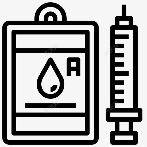 血袋医用195线性图标svg_新图网 https://ixintu.com 医用 线性 血袋